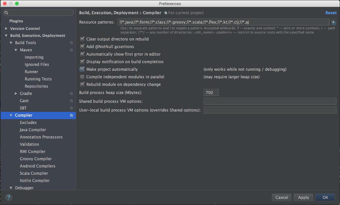 Make project automatically